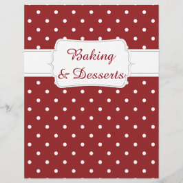 Quaint Maroon Dot Pattern Recipe Divider