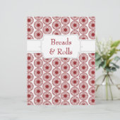 Quaint Maroon Floral Recipe Divider (Staand voorkant)