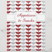 Quaint Maroon & Gray Vine Recipe Divider (Voorkant)