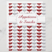 Quaint Maroon & Gray Vine Recipe Divider (Voorkant / Achterkant)