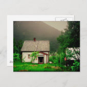 Quaint Noors Katoen Briefkaart (Voorkant / Achterkant)