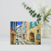 Quaint Old Cobblestone Street Briefkaart (Staand voorkant)