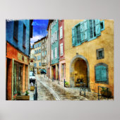 Quaint Old Cobblestone Street Poster (Voorkant)