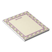 Quaint Paars geweld tegen Bleek geel, gepersonalis Notitieblok (Schuin)