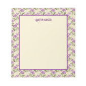 Quaint Paars geweld tegen Bleek geel, gepersonalis Notitieblok (Voorkant)