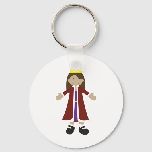 Quaint Queen Rag Doll Sleutelhanger (Voorkant)