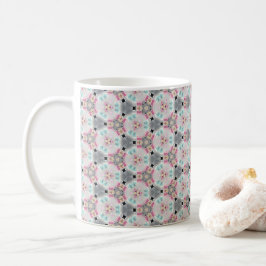 Quaint, Quiet, Retro Roze Patroon Koffie Mok