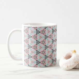 Quaint, Quiet, Retro Roze Patroon Koffie Mok