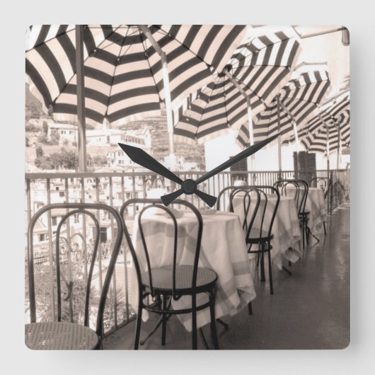 Quaint restaurant balcony, Italië Vierkante Klok (Voorkant)