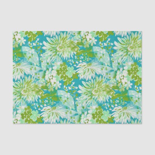  Quaint Spring Flowers Fabric Kijk uit Tissuepapier (Voorkant)
