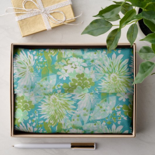  Quaint Spring Flowers Fabric Kijk uit Tissuepapier (Geschenk)