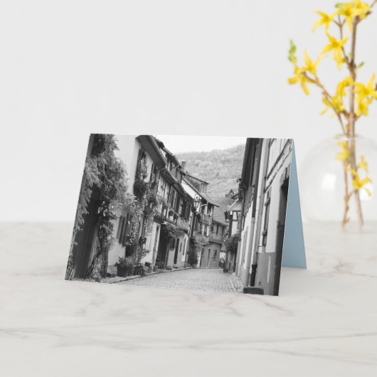 Quaint Street, Kaysersberg, Frankrijk Kaart (Gele Bloem)