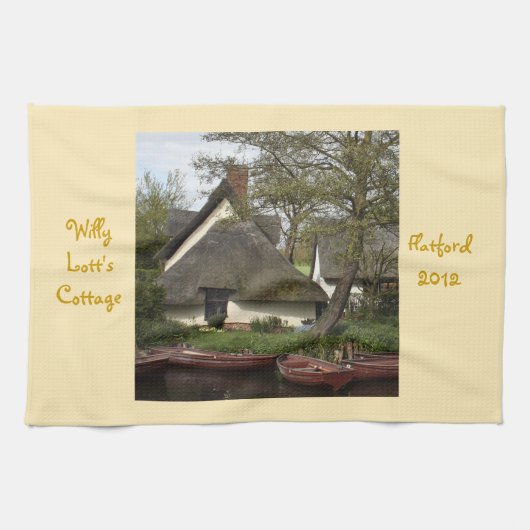 Quaint Thatched Cottage, Willy Lott, Flatford Theedoek (Horizontaal)