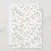 Quaint Verf Floral Bridal Shower Uitnodiging (Achterkant)