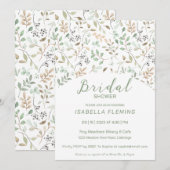 Quaint Verf Floral Bridal Shower Uitnodiging (Voorkant / Achterkant)