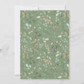 Quaint Verf Floral Bridal Shower Uitnodiging (Achterkant)