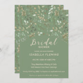 Quaint Verf Floral Bridal Shower Uitnodiging (Voorkant / Achterkant)