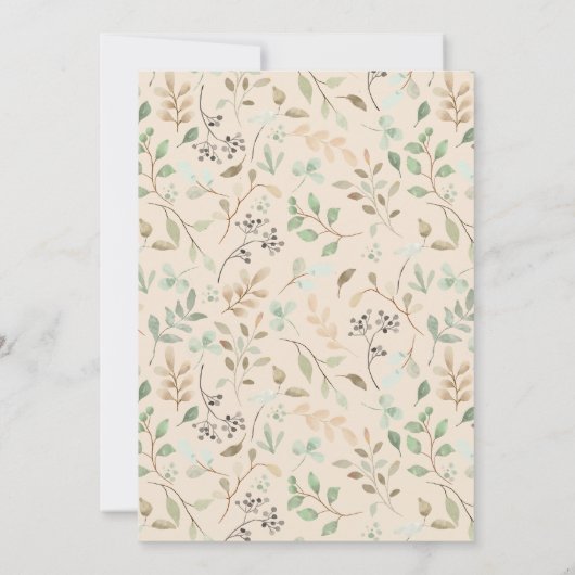 Quaint Verf Floral Bridal Shower Uitnodiging (Achterkant)