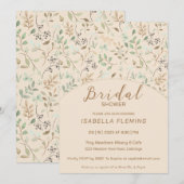 Quaint Verf Floral Bridal Shower Uitnodiging (Voorkant / Achterkant)