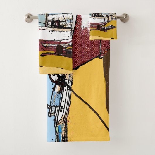 Quaint Vissen Boat Bad Handdoek (Insitu)