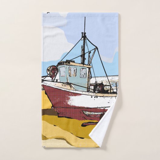 Quaint Vissen Boat Bad Handdoek (Handdoek)