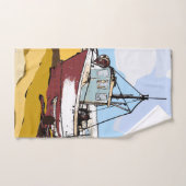 Quaint Vissen Boat Bad Handdoek (Handdoek)