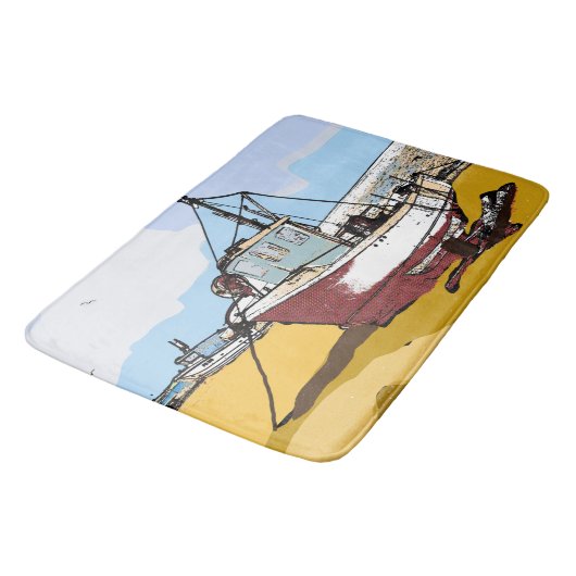 Quaint Vissen Boat Badmat (Gekanteld)