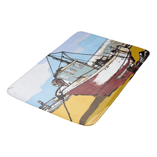 Quaint Vissen Boat Badmat (Gekanteld)