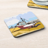 Quaint Vissen Boat Bier Onderzetter (Linkerzijde)