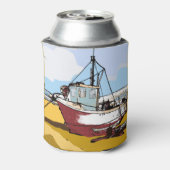 Quaint Vissen Boat Blikjeskoeler (Blikje Achterkant)