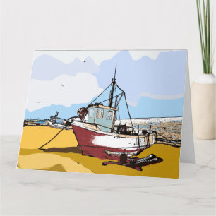 Quaint Vissen Boat Editable Kaart