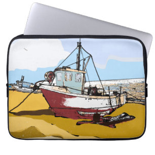 Quaint Vissen Boat Laptop Sleeve