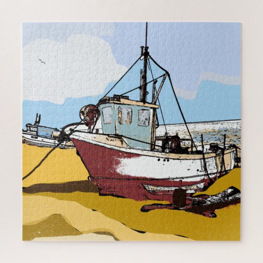 Quaint Vissen Boat Legpuzzel (Verticaal)