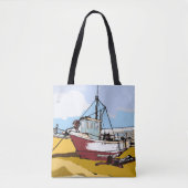 Quaint Vissen Boat Tote Bag (Voorkant)