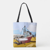 Quaint Vissen Boat Tote Bag (Achterkant)
