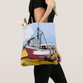 Quaint Vissen Boat Tote Bag (Dichtbij)