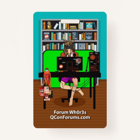 Quakecon 2020 Forum Wh0r3s Badge (Voorkant)