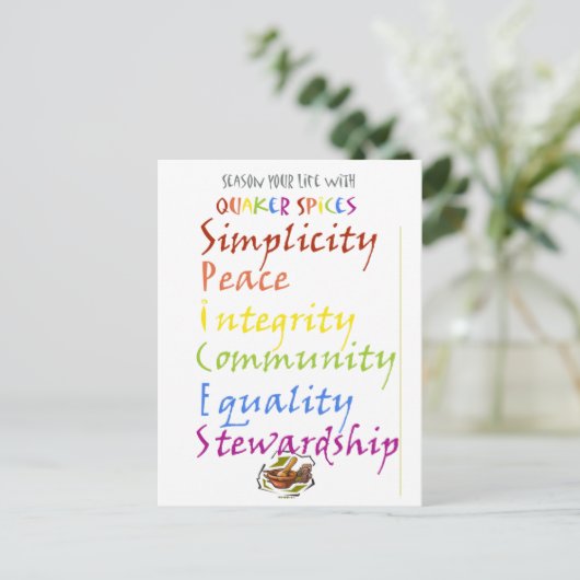 Quaker Briefkaart (Staand voorkant)