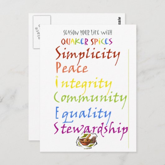 Quaker Briefkaart (Voorkant / Achterkant)