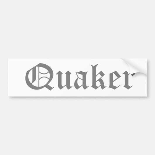 Quaker Bumpersticker (Voorkant)