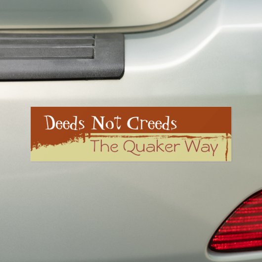 Quaker Bumpersticker (Op auto)