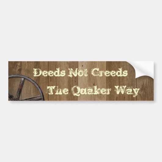 Quaker bumpersticker (Voorkant)