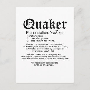 Quaker Definition Briefkaart