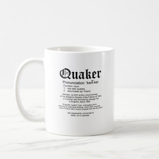 Quaker Definition Koffiemok (Links)