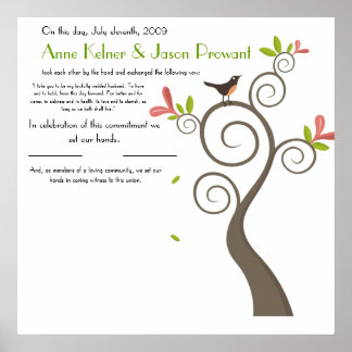 Quaker huwelijks Certificate - Huge Poster