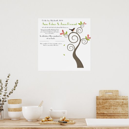 Quaker huwelijks Certificate - Huge Poster (Keuken)