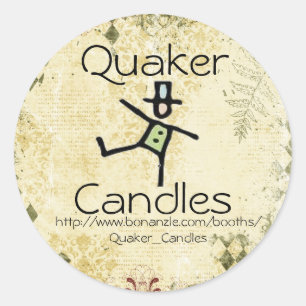 Quaker kaars Labels