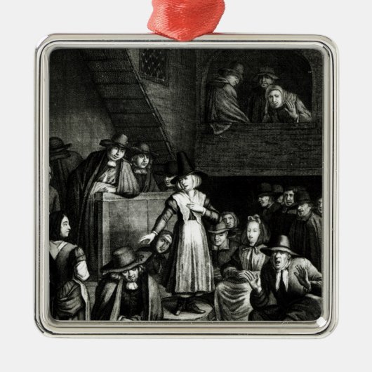 Quaker Meeting, 1699 Metalen Ornament (Voorkant)