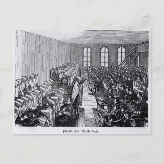 Quaker Meeting, Philadelphia Briefkaart (Voorkant)