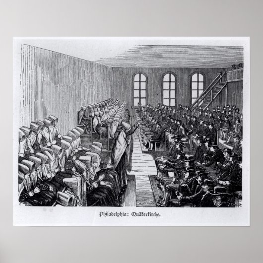 Quaker Meeting, Philadelphia Poster (Voorkant)